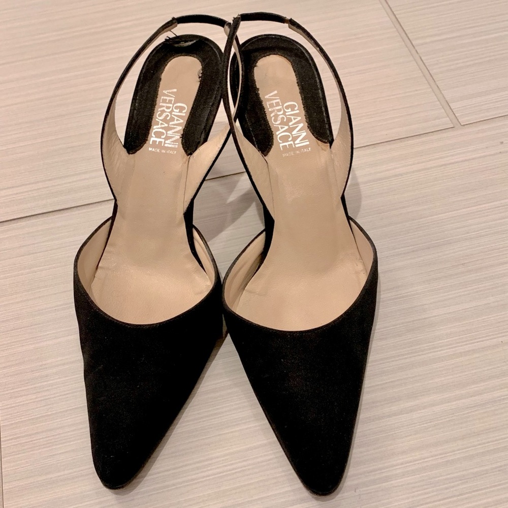Gianni Versace with rhinestone heels